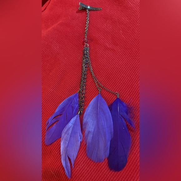 Accessories - Purple Feather Hair Clip
